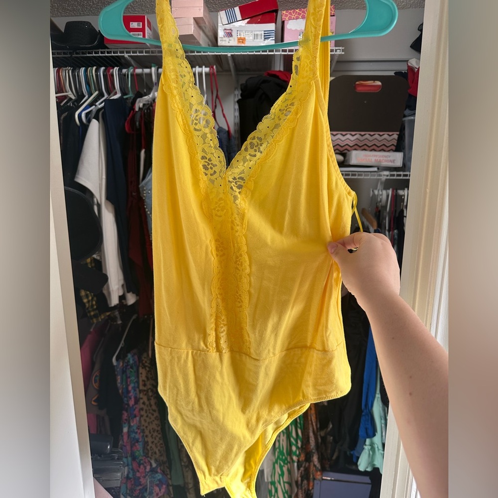 Yellow bodysuit